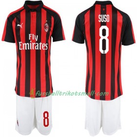 Fußballtrikots AC Mailand Suso 8 Kinder 2018-2019 Kurzarm Heimtrikotsatz kaufen